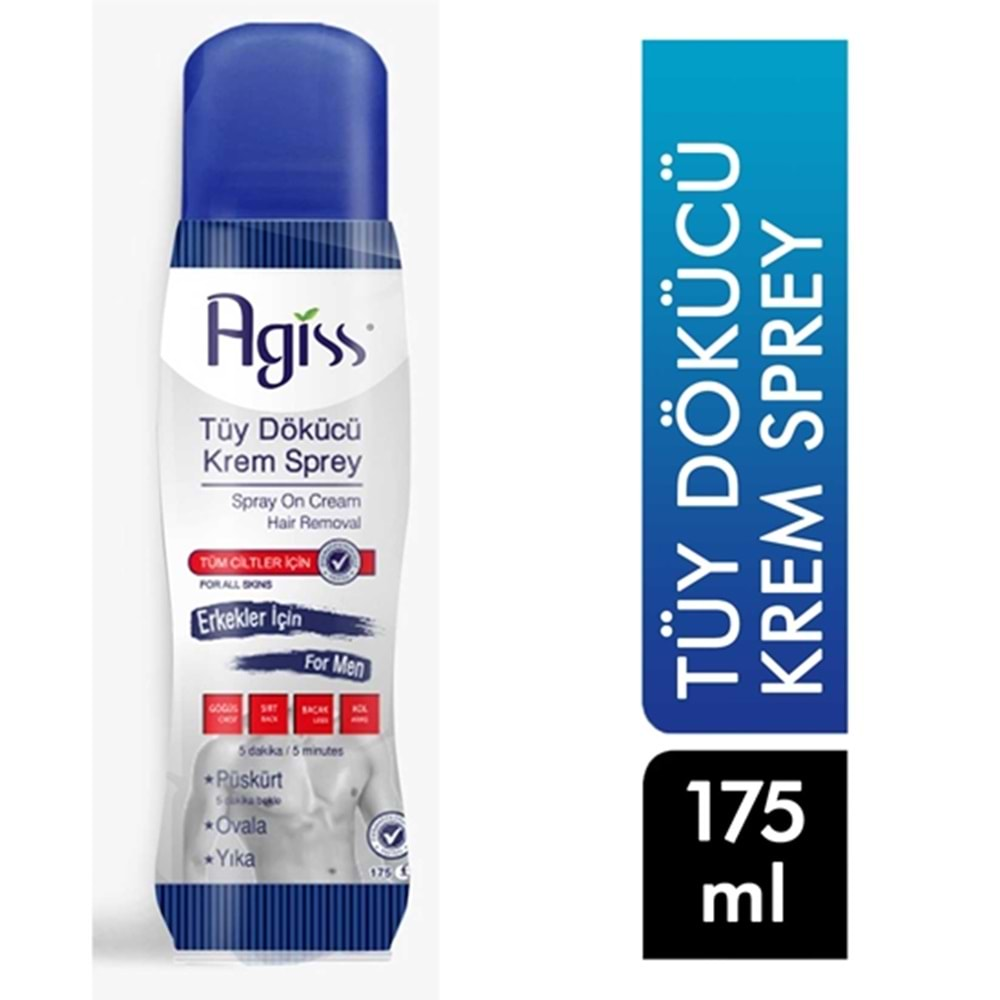 AGİSS TÜY DÖKÜCÜ SPREY ERKEK TÜM CİLT 175 ML