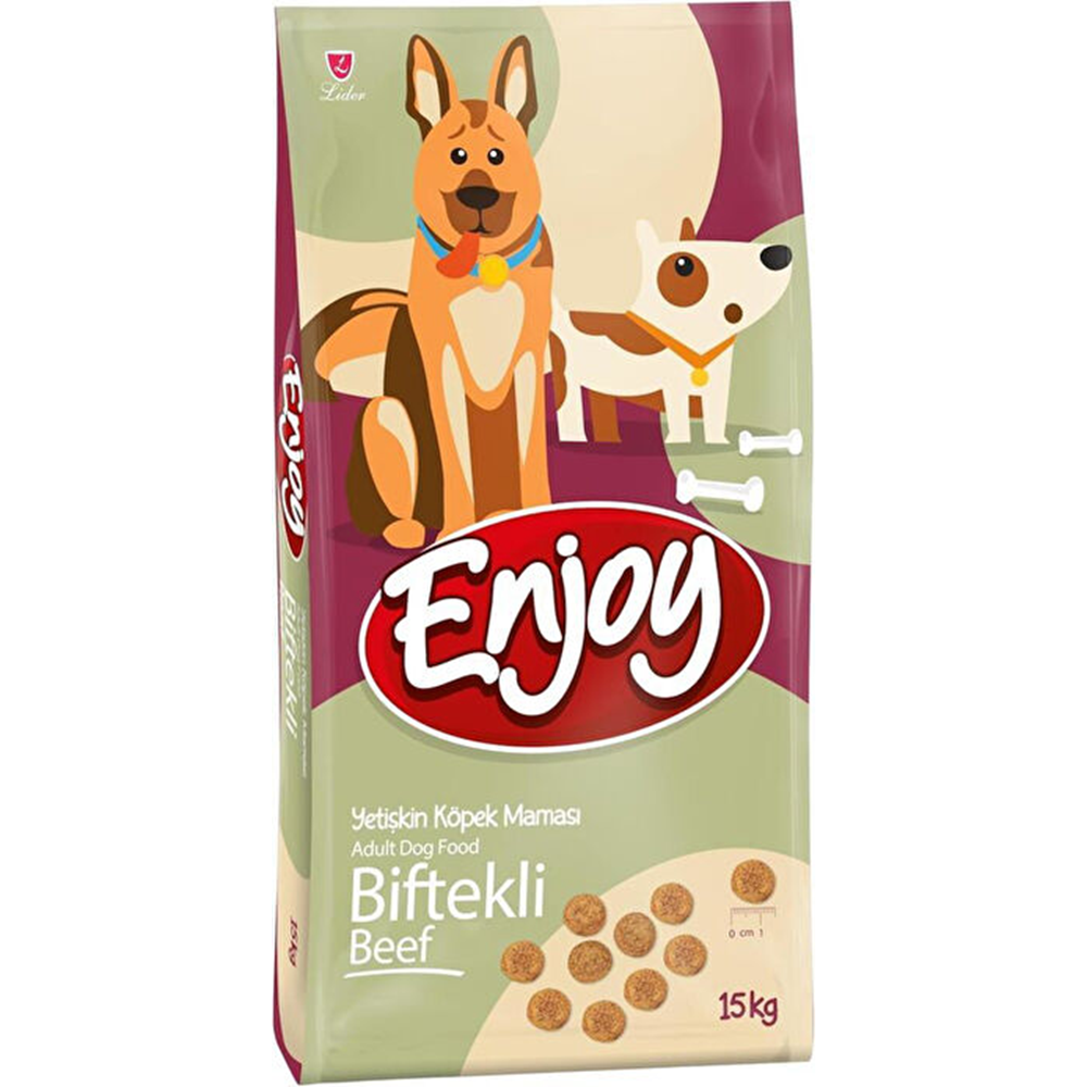ENJOY BİFTEKLİ YETİŞKİN KÖPEK MAMASI 15 KG