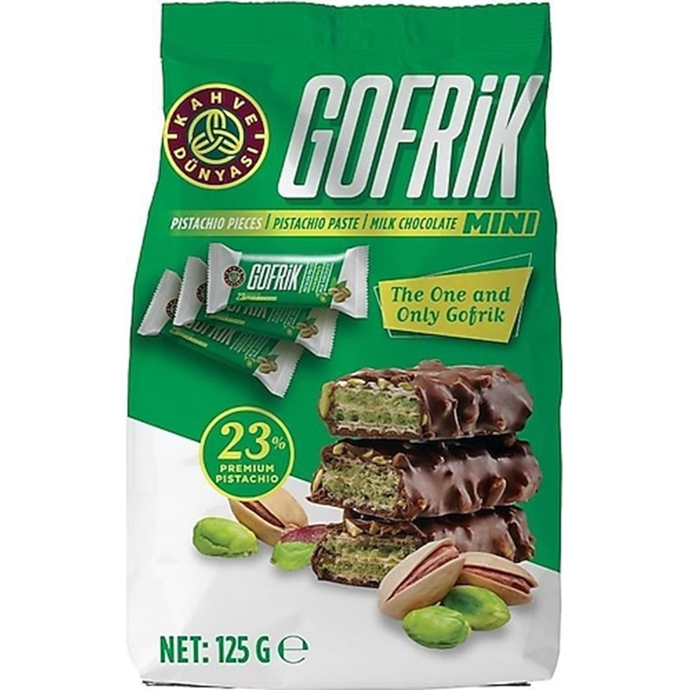 KAHVE DÜNYASI GOFRİK ANTEP FISTIKLI SÜTLÜ GOFRİK(12,5GR*10)*12