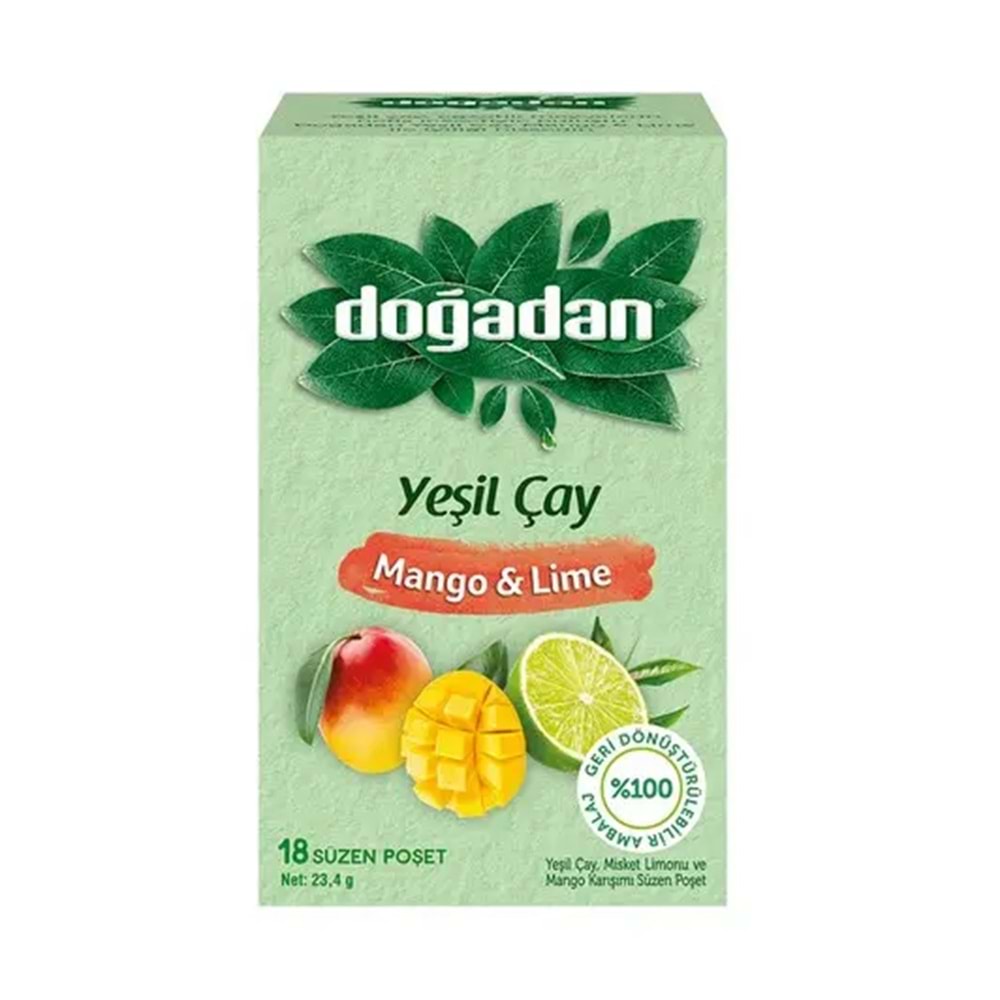DOĞADAN YEŞİL ÇAY MANGO LİME 20 Lİ