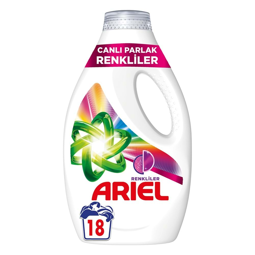 ARİEL SIVI RENKLİ 900ML 18 YIKAMA.