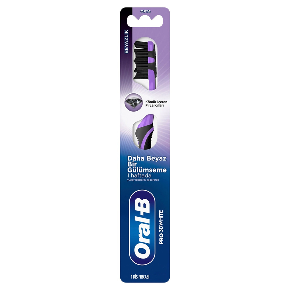 Oral-B Pro-3D White Kömürlü Beyazlık Diş Fırçası (Orta)