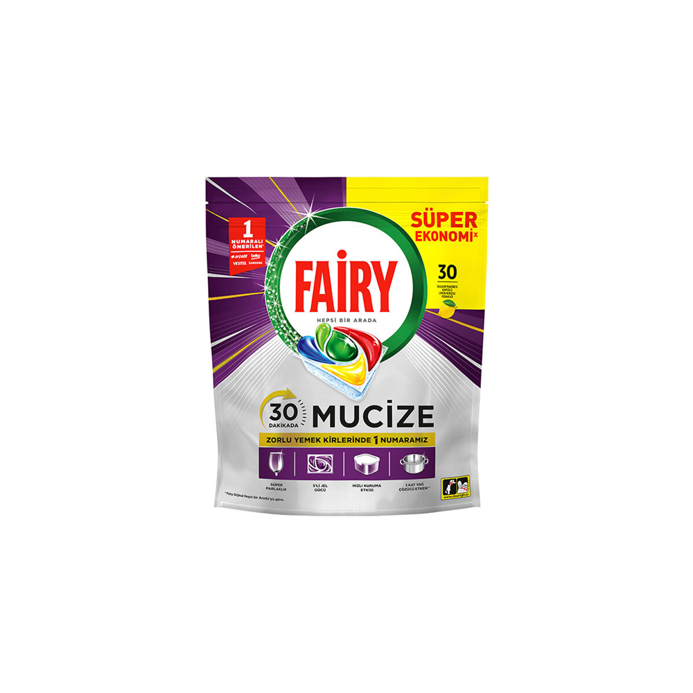 Fairy Kapsül Mucize 30'lu Bulaşık Makine Deterjanı