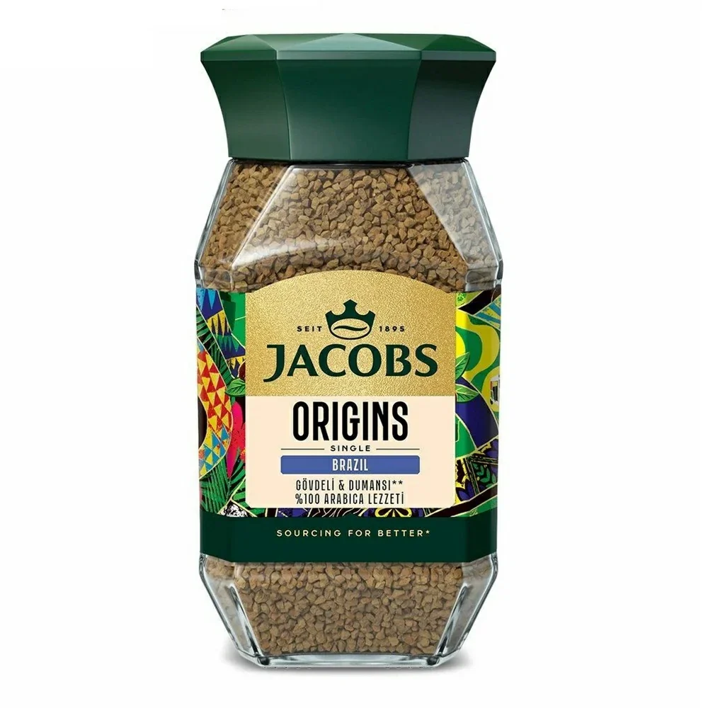 Jacobs Origin Brazil Granül Kahve Cam Kavanoz 95 Gr