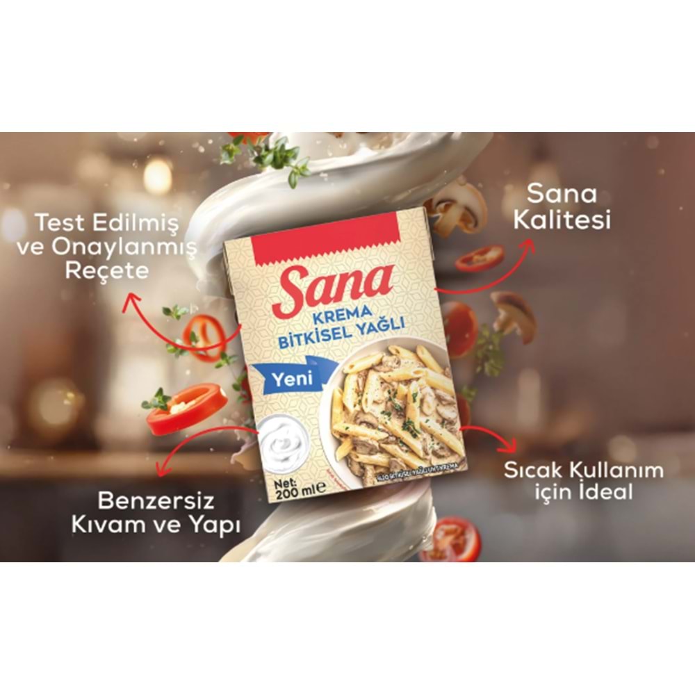 SANA KREMA BİTKİSEL YAĞLI 200 ML