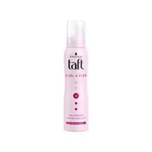 TAFT SAÇ KÖPÜĞÜ NO:3 CURL & FLEX 150 ML PEMBE.