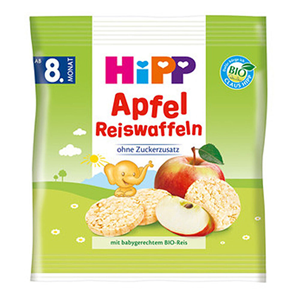 Hipp Organik Bebek Gofreti Pirinçli Elmalı 30 gr
