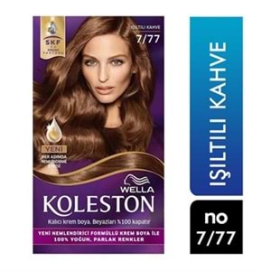 KOLESTON SUPREME KIT 7/77 IŞILTILI KAHVE SAÇ BOYASI