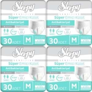 Sleepy Sensitive Antibakteriyel Medium 4x30 Adet Emici Külot