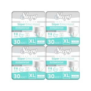 Sleepy Sensitive Antibakteriyel XLarge 4x30 Adet Emici Külot