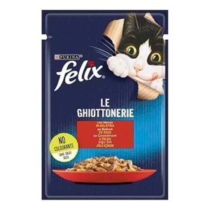 FELIX AGAIL GİJ SIĞIR ETLİ Pouch 85 Gr KEDİ MAMASI