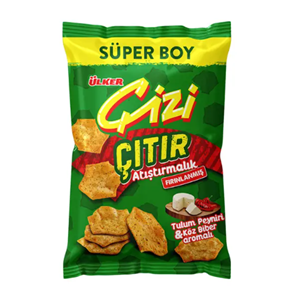 ÜLKER ÇİZİ ÇITIR TULUM PEYNİR KÖZ BİBER 120 GR