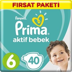 PRIMA ÇOCUK BEZİ ACT.FIRSAT 6 BEDEN 40 LI 13-18 kg