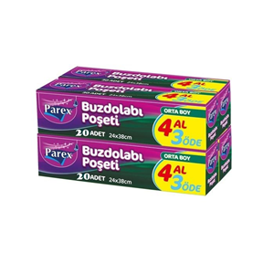 PAREX BUZDOLABI POŞETİ ORTA BOY 80 li