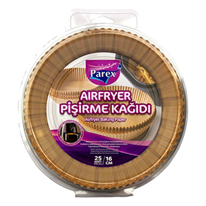 Parex Airfryer Pişirme Kağıdı Hava Fritözü Airfryer 25 Adet 16 CM