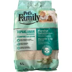 PETS FAMİLY MARSİLYA KEDİ KUMU BENTONİT 5 LİTRE İNCE