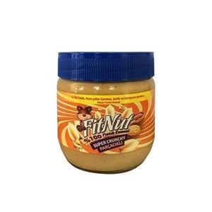FİTNUT FISTIK EZMESİ ŞEKERSİZ PARÇACIKLI 360 GR