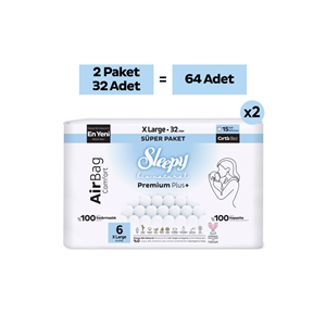 Sleepy Bio Natural Premium Plus Airbag Comfort 6 Numara 32 Lİ Bebek Bezi