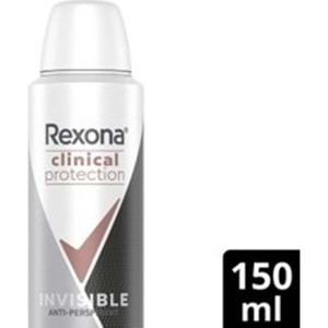 Rexona Clinical Protection Kadın Sprey Deodorant Invisible 150 ml