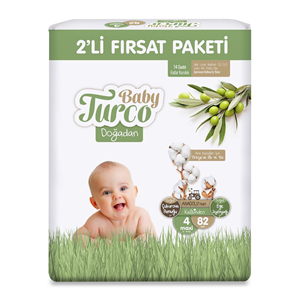 BABY TURCO 2Lİ FIRSAT NO:4 MAXİ 82 Lİ BEBEK BEZİ
