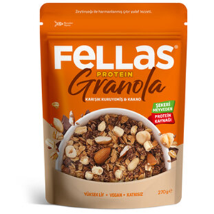 Fellas Vegan Protein Granola - Karışık Kuruyemiş & Kakao (270g)