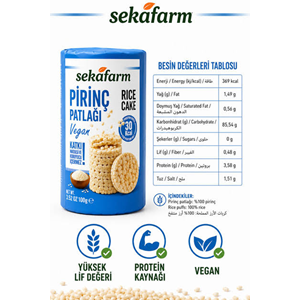 SEKAFARM PİRİNÇ PATLAĞI 100 GR
