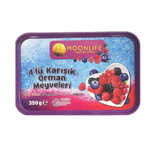 MOONLIFE DONUK 4 LÜ ORMAN MEYVE KARIŞIK 350 GR X 18