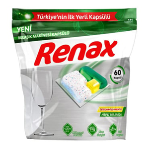 RENAX BULAŞIK MAKİNA DETERJANI 60 LI KAPSÜL HEPSİ 1 ARADA