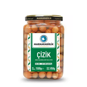 Marmara Birlik Yeşil Zeytin Doğal Çizik Salamura (XS) 850 G