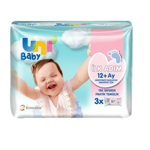 UNİ BABY ISLAK HAVLU İLK ADIM 52 Lİ*3 lü