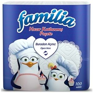 FAMİLİA PEÇETE KATLAMALI 100 LÜ