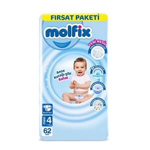 MOLFİX FIRSAT NO:4 MAXİ 62 LI ÇOCUK BEZİ
