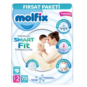 MOLFİX PREMİUM FIRSAT ÇOCUK BEZİ NO:2 YENİ DOĞAN 70 Lİ