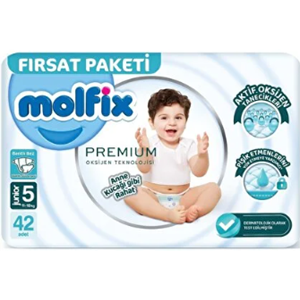 MOLFİX PREMİUM FIRSAT ÇOCUK BEZİ NO:5 JUNİOR 42 Lİ.