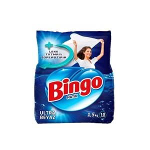 BİNGO MATİK ULTRA BEYAZ 1,5 KG TOZ DETERJAN