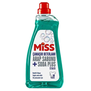 Miss Sıvı Çamaşır Deterjanı Arap Sabunu+ Soda Plus Etkili 1,5 LT