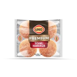 UNO Premium Susamlı Büyük Hamburger 4 LÜ 340GR
