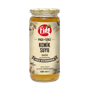 Fide Paçalı İlikli Jöle Kıvamında Sade Kemik Suyu 480 ml