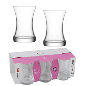 42461 G4U 6 LI PEMBE MİSİS ÇAY BARDAĞI