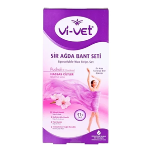 Vi-Vet Sir Ağda Bant Seti PUDRALI 41'li HASSAS CİLT