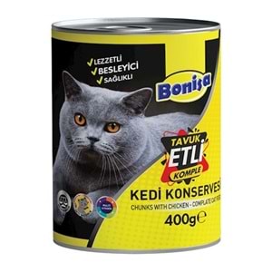 BONİSA KEDİ KONSERVE TAVUKLU 400 GR