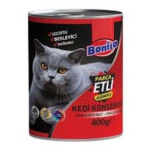 BONİSA KEDİ KONSERVE ETLİ 400 GR