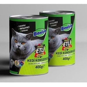 BONİSA KEDİ KONSERVE KUZU 400 GR