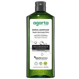 AGARTA 400ML ŞAMPUAN SİYAH SARIMSAK ZAYIF VE KIRILGAN