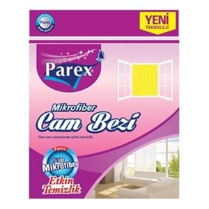 PAREX MİKROFİBER CAM BEZİ + TEMİZLİK BEZİ
