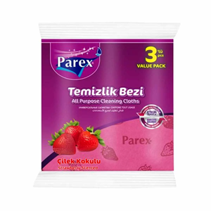PAREX TEMİZLİK BEZİ 3 LÜ ÇİLEK