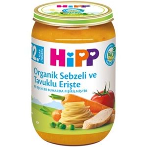 HİPP KVZ.ORG SEBZELİ TAVUKLU ERİŞTE 220 GR