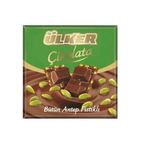 ÜLKER KARE ÇİKOLATA FISTIKLI 65 GR