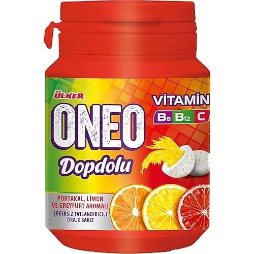ÜLKER ONEO DOBDOLU VİTAMİNLİ DRAJE ŞİŞE 48GR