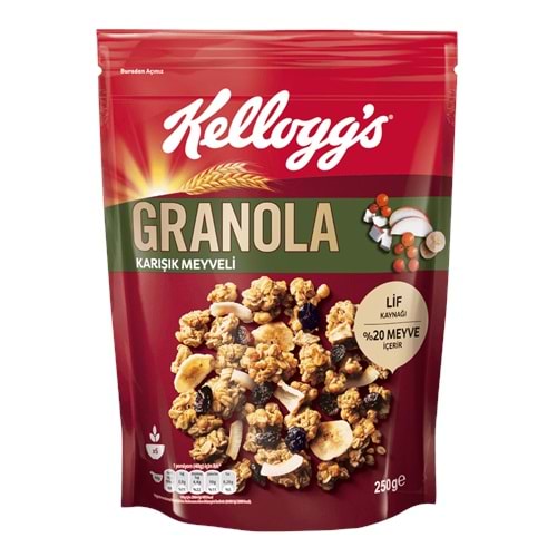 KELLOGGS GRANOLA MEY. 250GR X6